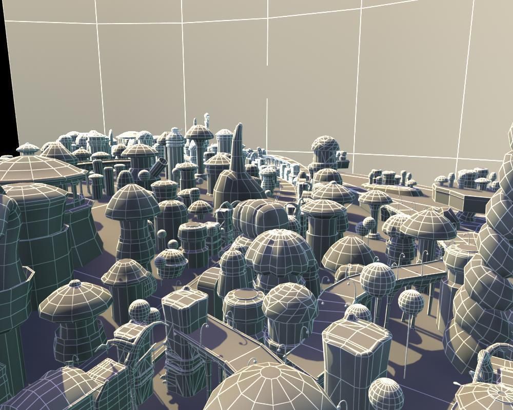 Cartoon City 02 3D model_9