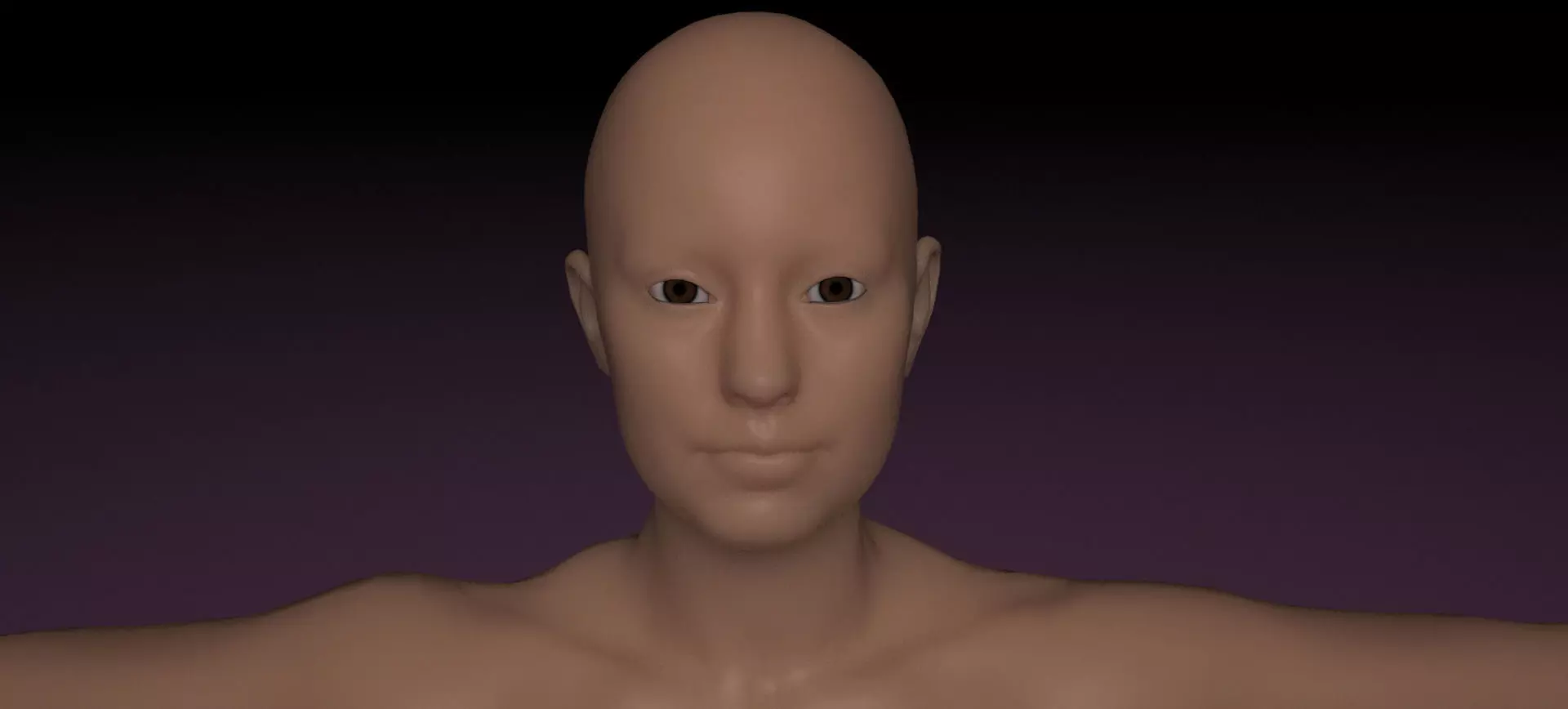 Woman female nude 3D model_0