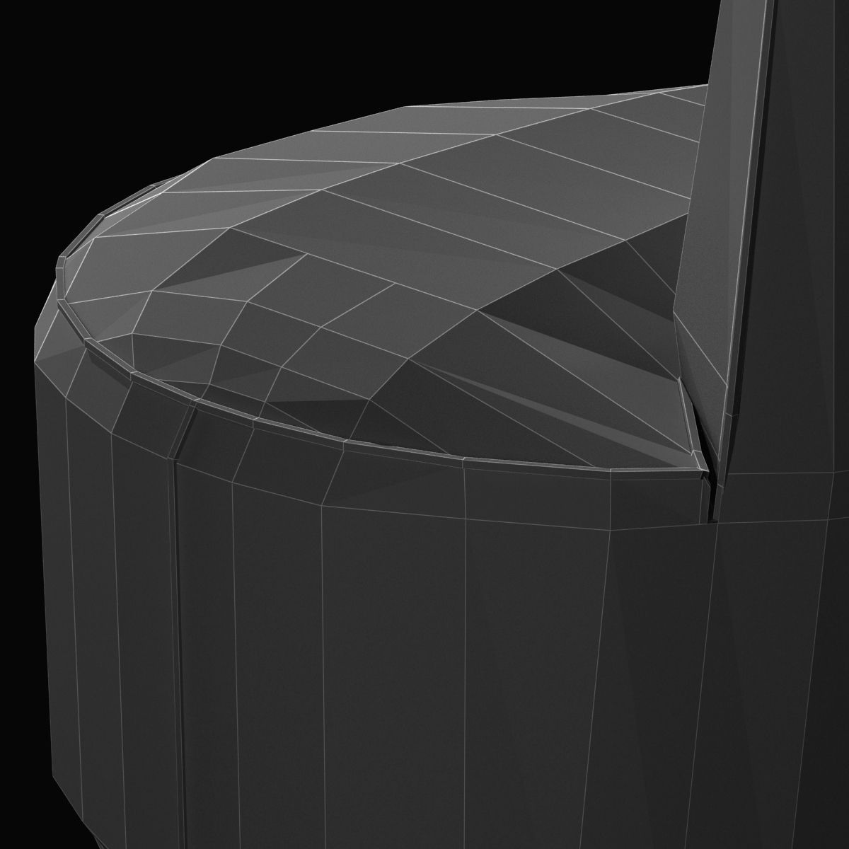 Tacchini baobab round armless chair 3D model_5