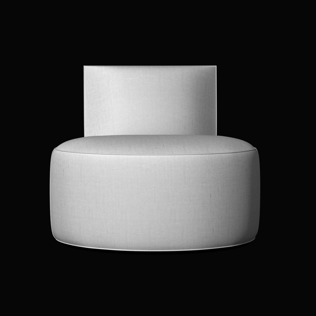Tacchini baobab round armless chair 3D model_1