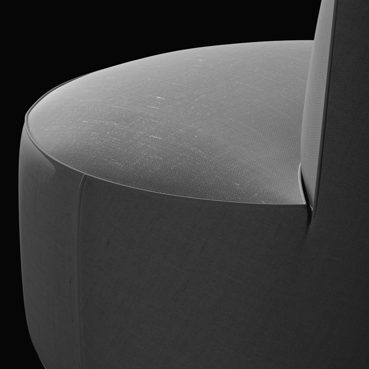 Tacchini baobab round armless chair 3D model_7