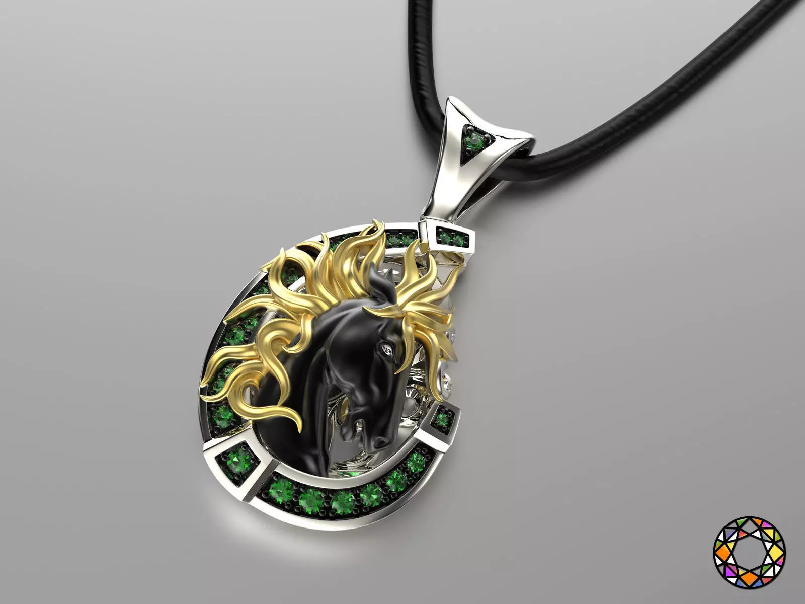 jewelry pendant wild horse 0179 3D print model