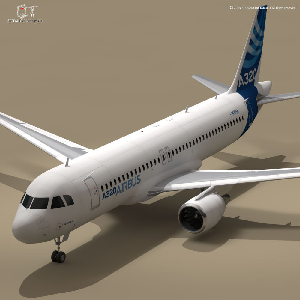 A320-200 airbus 3D model_7