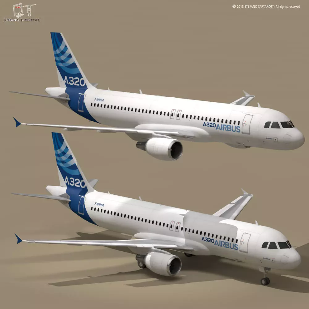 A320-200 airbus 3D model_0