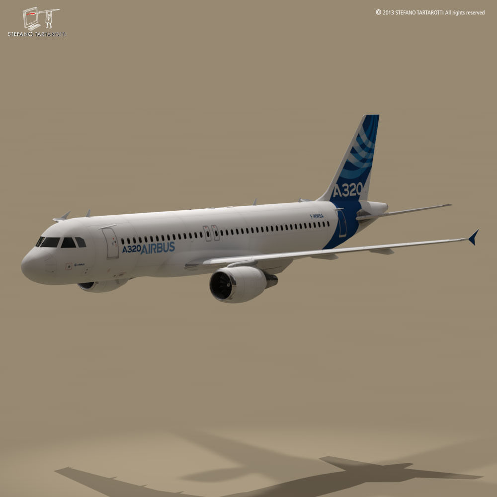 A320-200 airbus 3D model_1