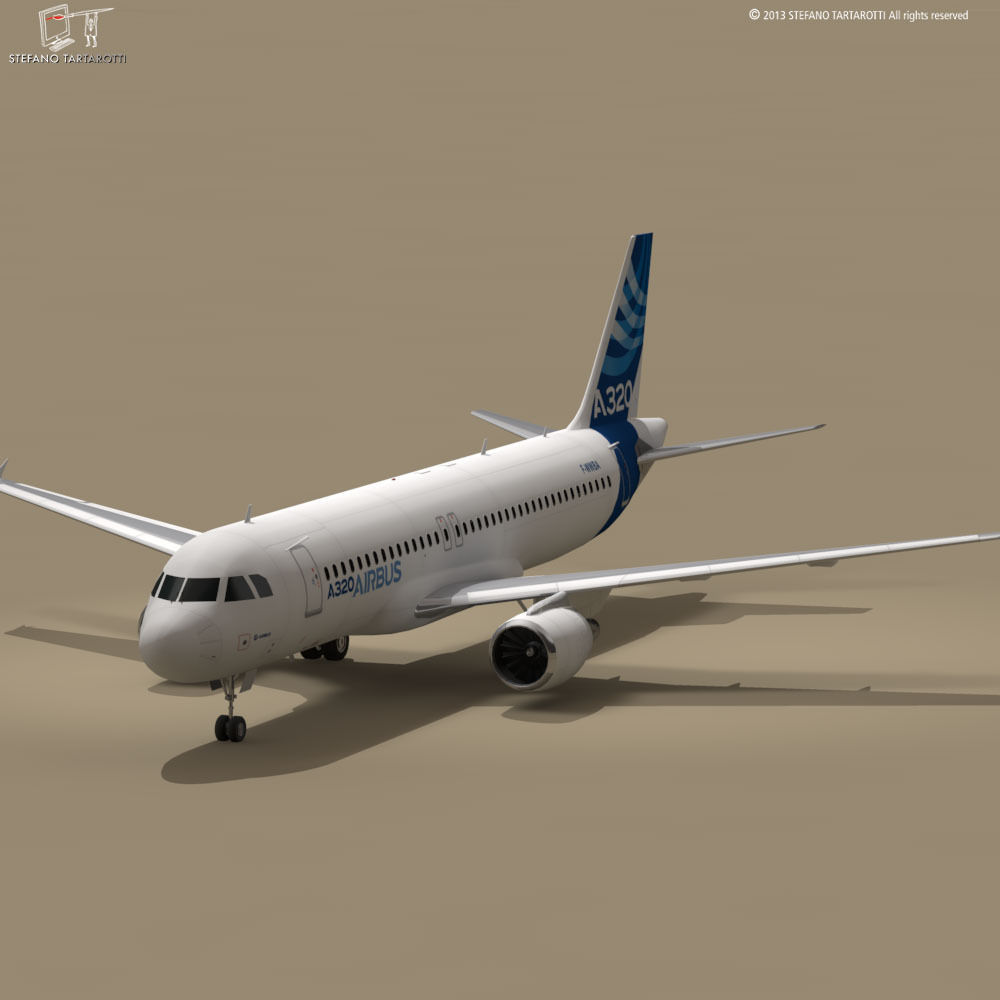 A320-200 airbus 3D model_5