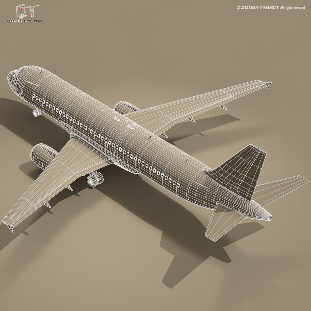 A320-200 airbus 3D model_9
