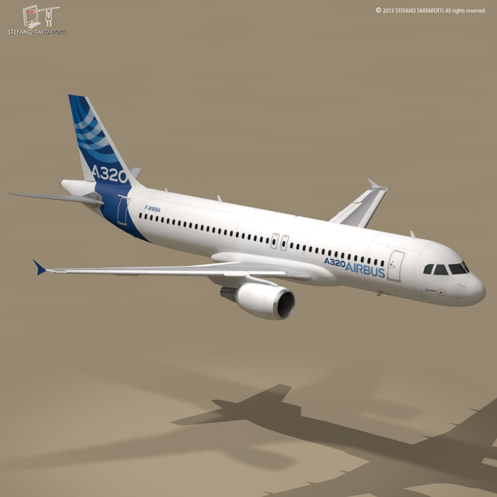 A320-200 airbus 3D model_2
