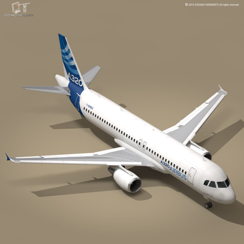A320-200 airbus 3D model_4