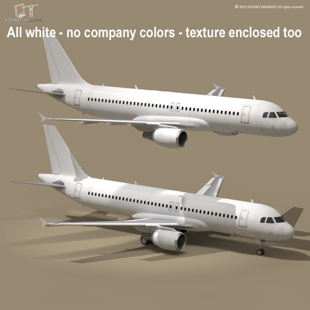 A320-200 airbus 3D model_10