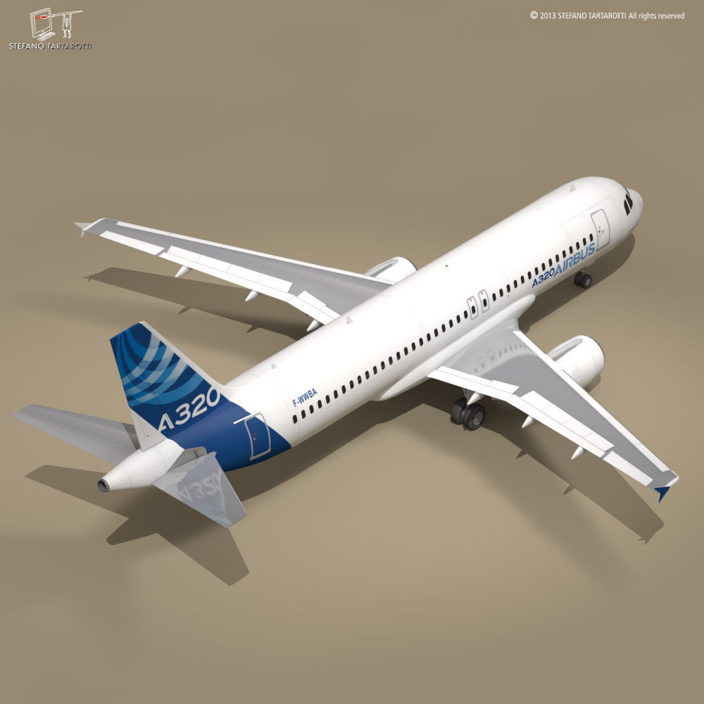 A320-200 airbus 3D model_6