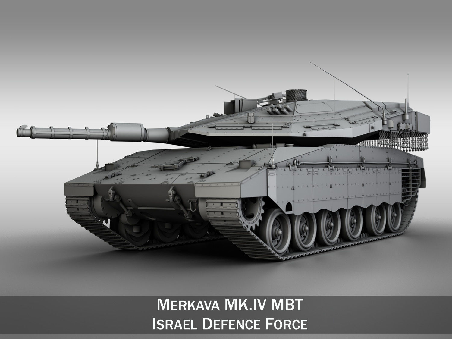Merkava Iv Mbt 3d Model Gun Cgtrader