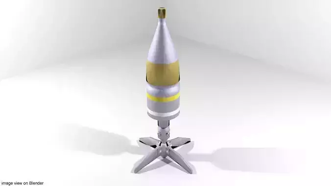Rocket Launcher - Projectile - HEAT High Explosive Anti-Tank 3D model