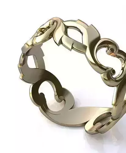 ring with ovals 3D print model