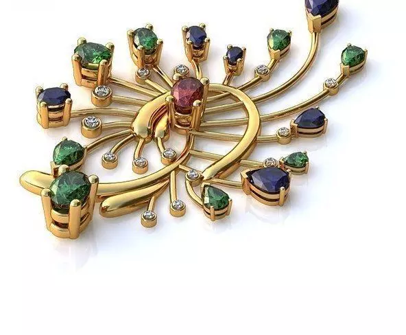 suspension with different stones mix 3D print model_0