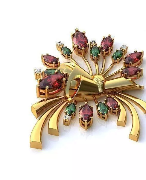 suspension with different stones mix 2 3D print model_0