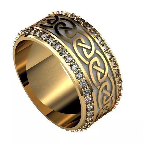 Celtic wedding ring pattern Free 3D print model_0