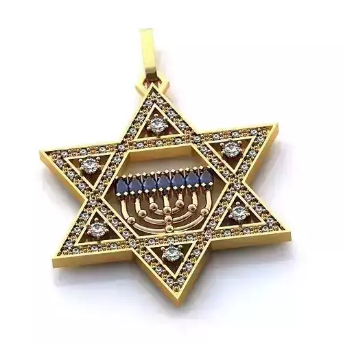 Star of David with awnings 3D print model