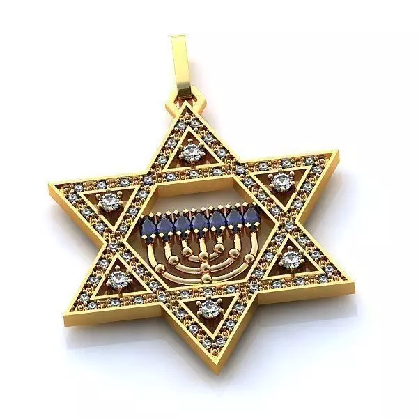 Star of David with awnings 3D print model_0