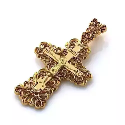 Cross patterned religion 2 3D print model