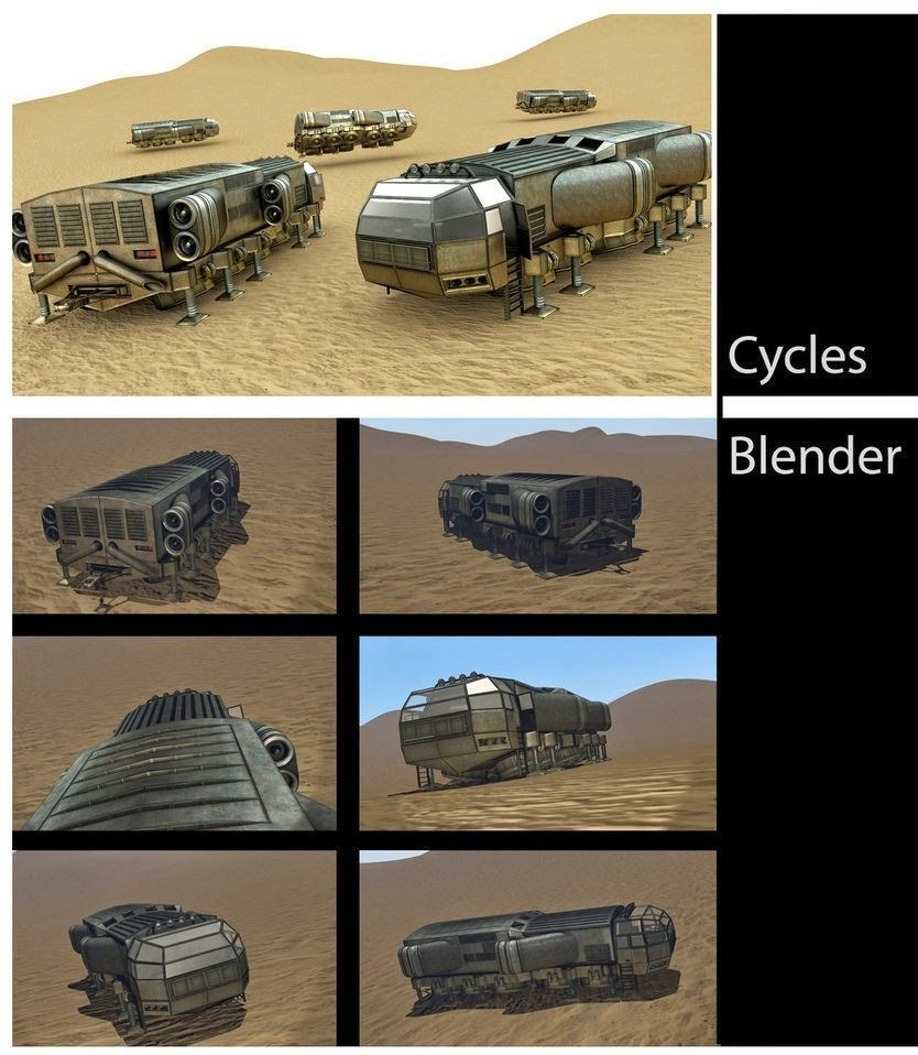 Futuristic Freighter Free low-poly 3D model_16