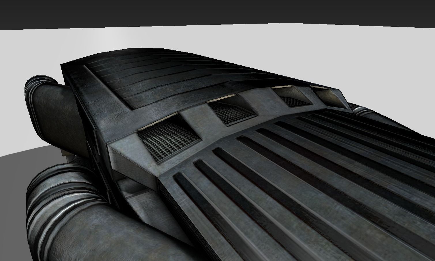 Futuristic Freighter Free low-poly 3D model_29