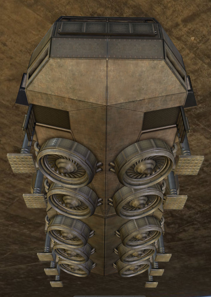 Futuristic Freighter Free low-poly 3D model_31