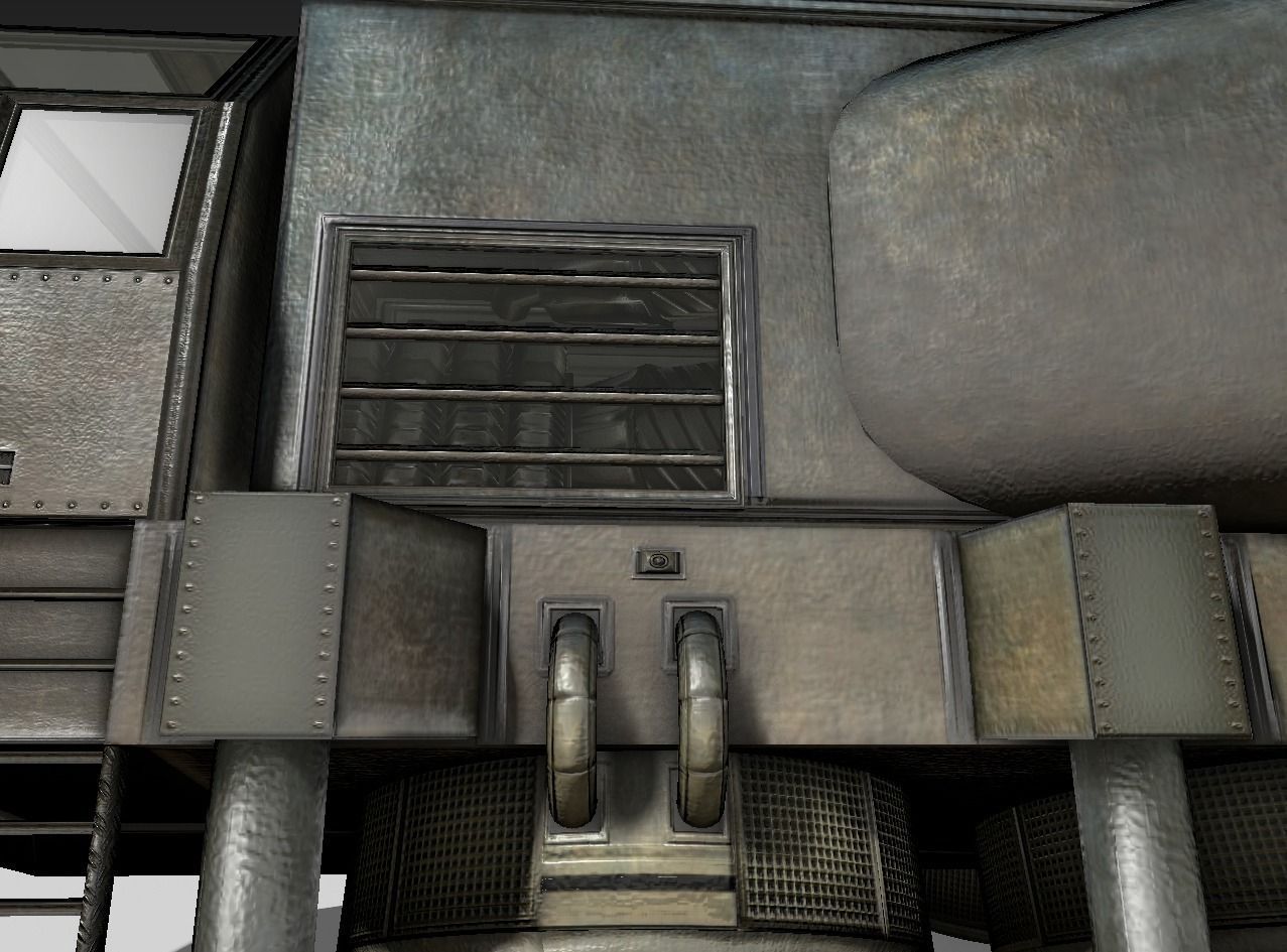 Futuristic Freighter Free low-poly 3D model_26