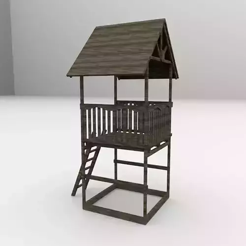 Watchtower wooden playhouse 3D model