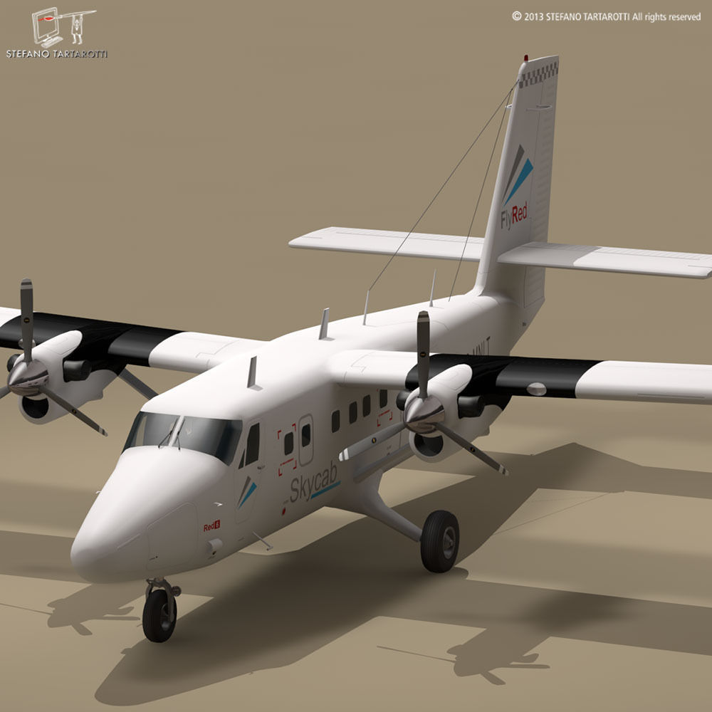 DHC6 Twin Otter 3D model_1