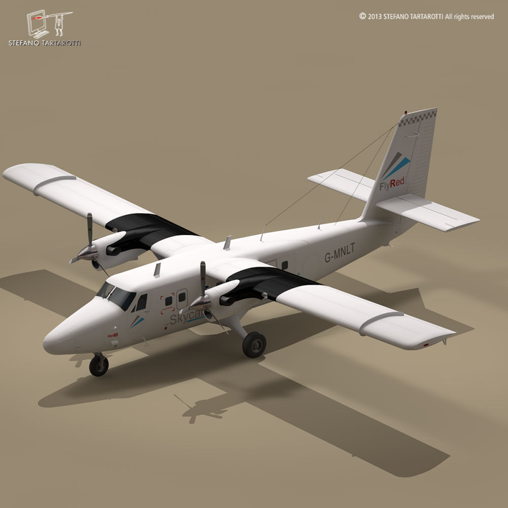 DHC6 Twin Otter 3D model_2