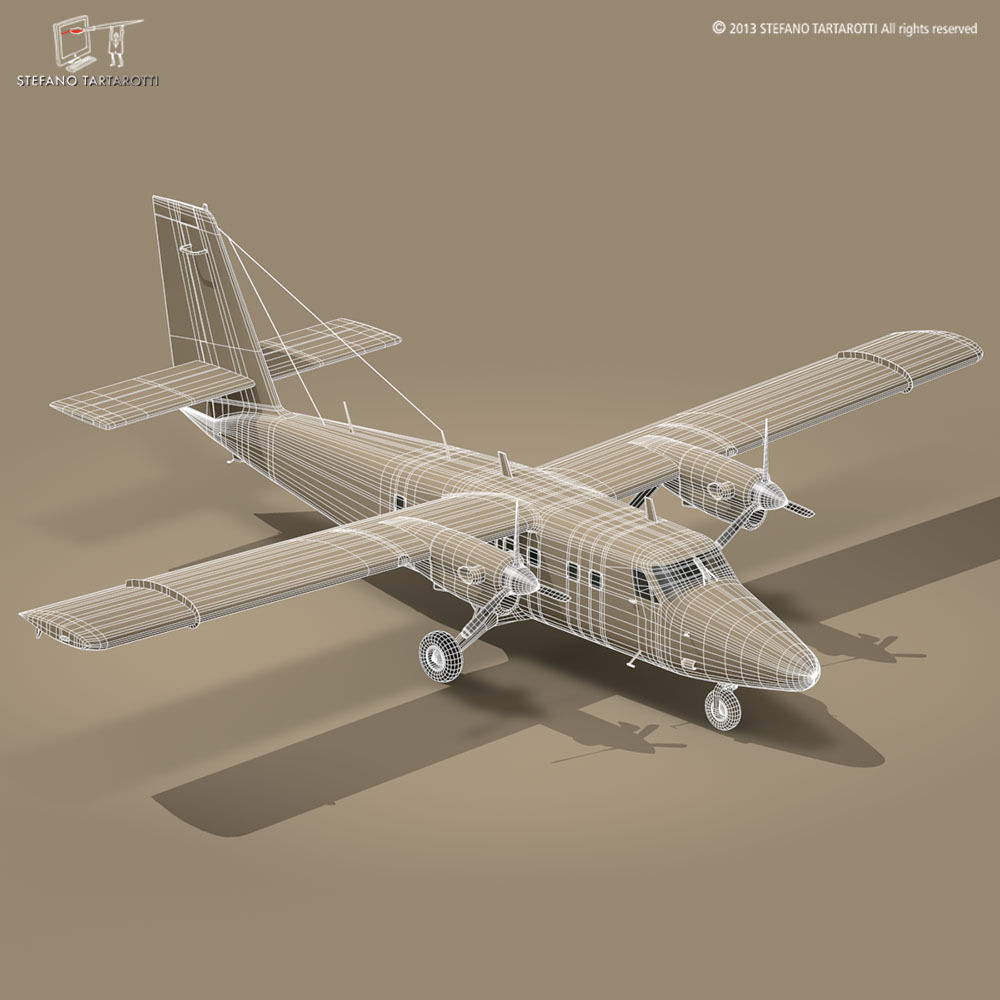 DHC6 Twin Otter 3D model_7
