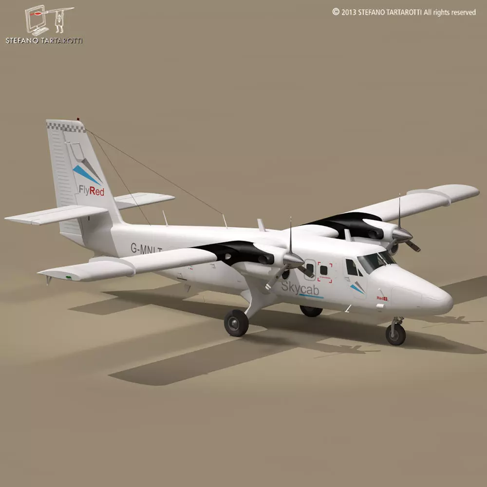 DHC6 Twin Otter 3D model_0