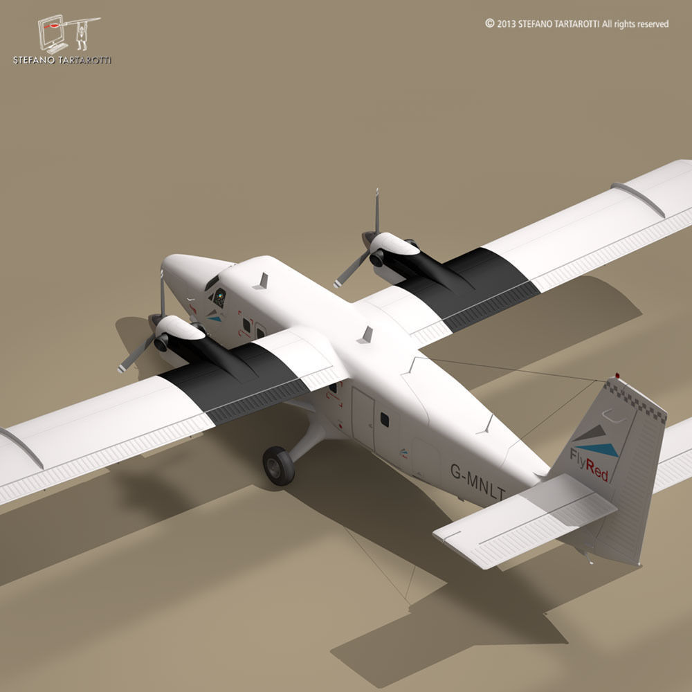 DHC6 Twin Otter 3D model_6