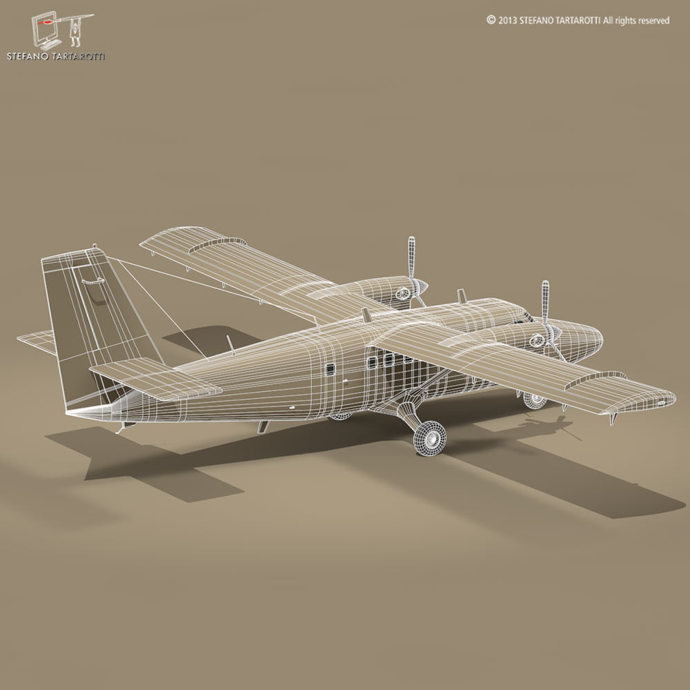 DHC6 Twin Otter 3D model_5