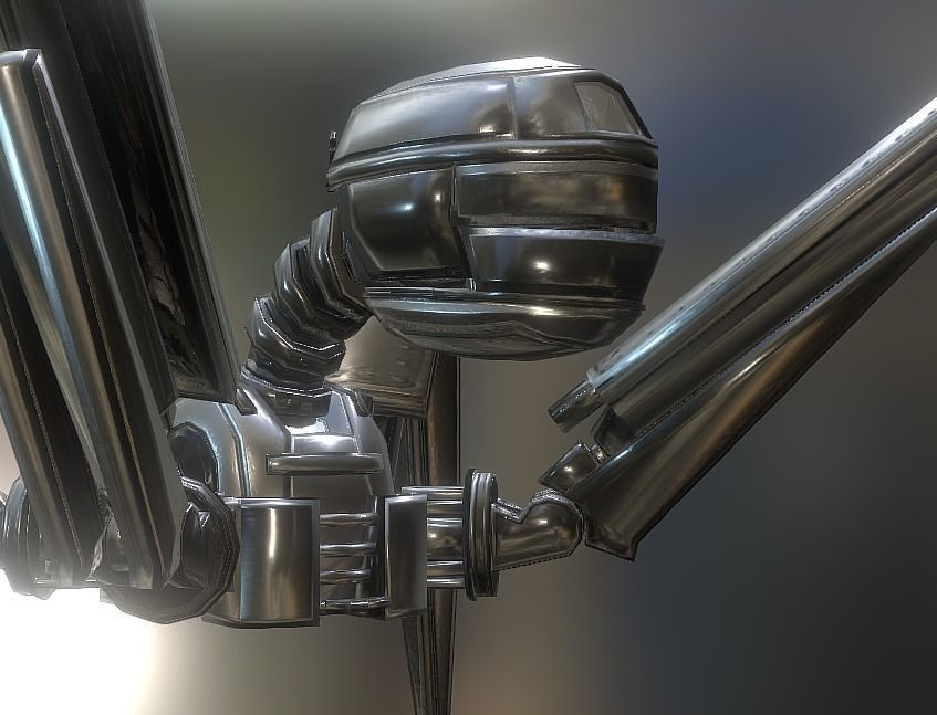 Gun Bot Free low-poly 3D model_0