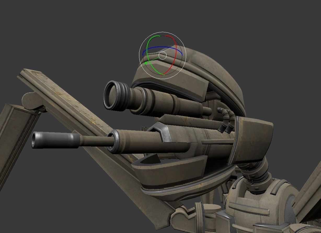 Gun Bot Free low-poly 3D model_4