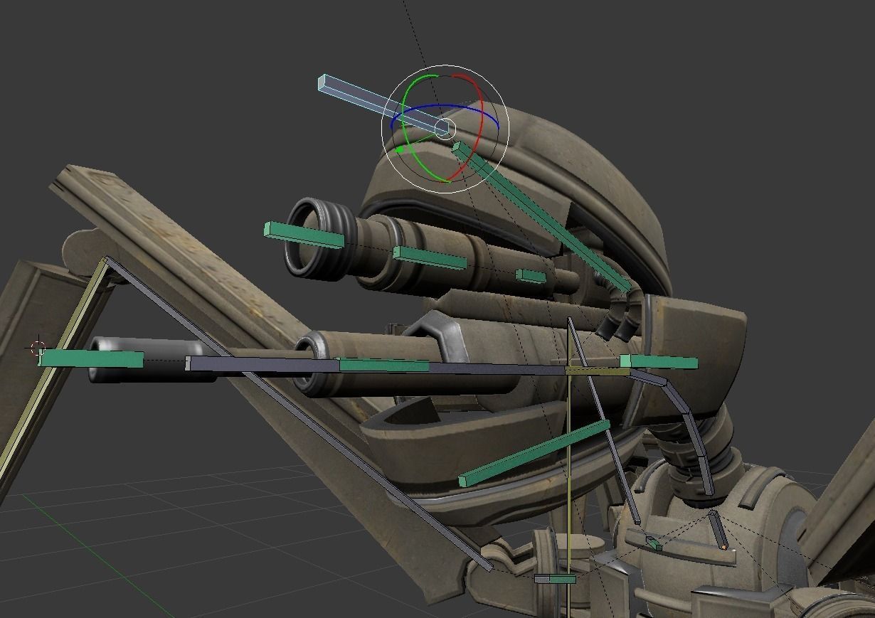 Gun Bot Free low-poly 3D model_7