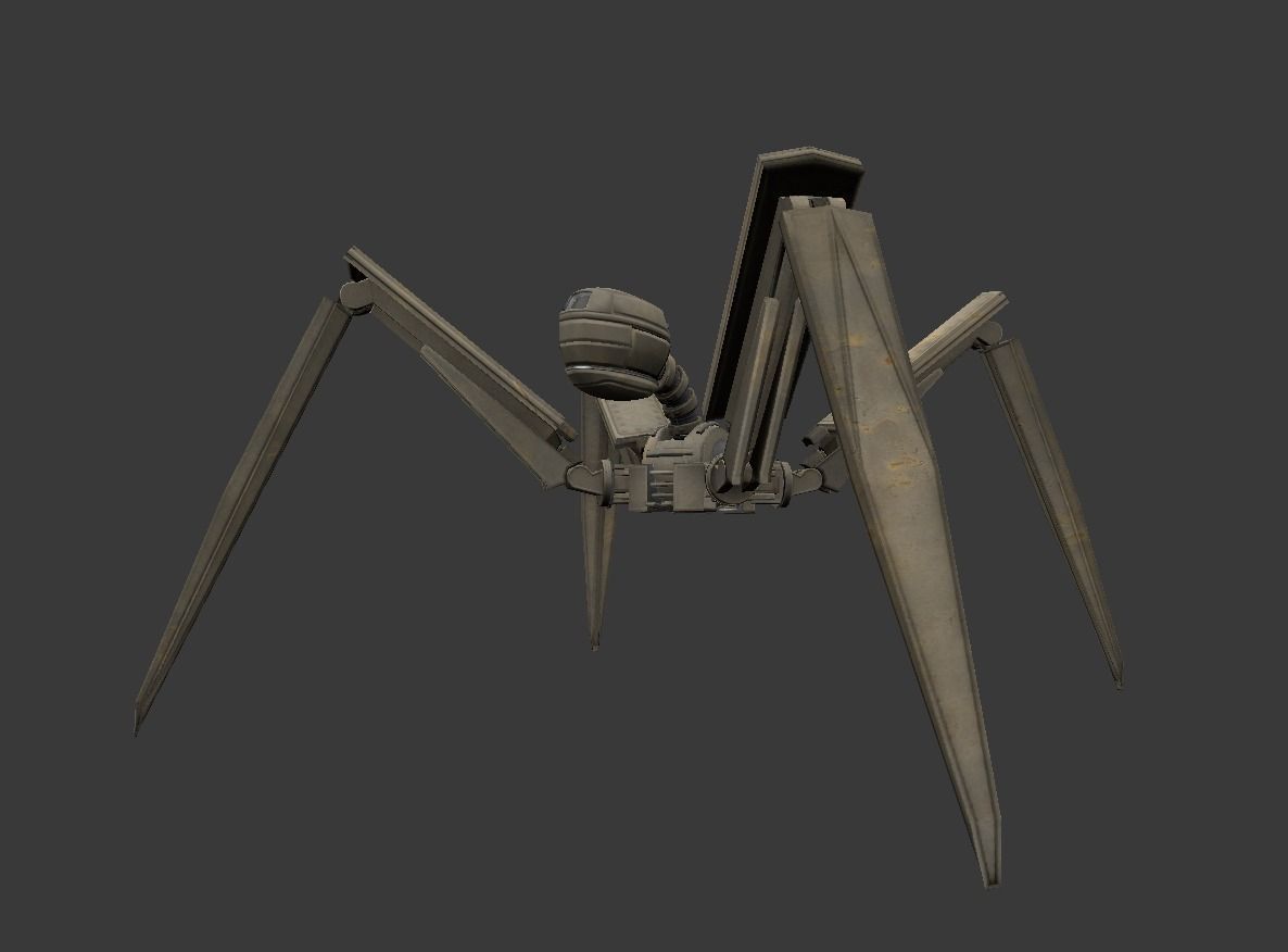 Gun Bot Free low-poly 3D model_20