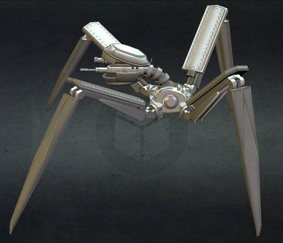 Gun Bot Free low-poly 3D model_35