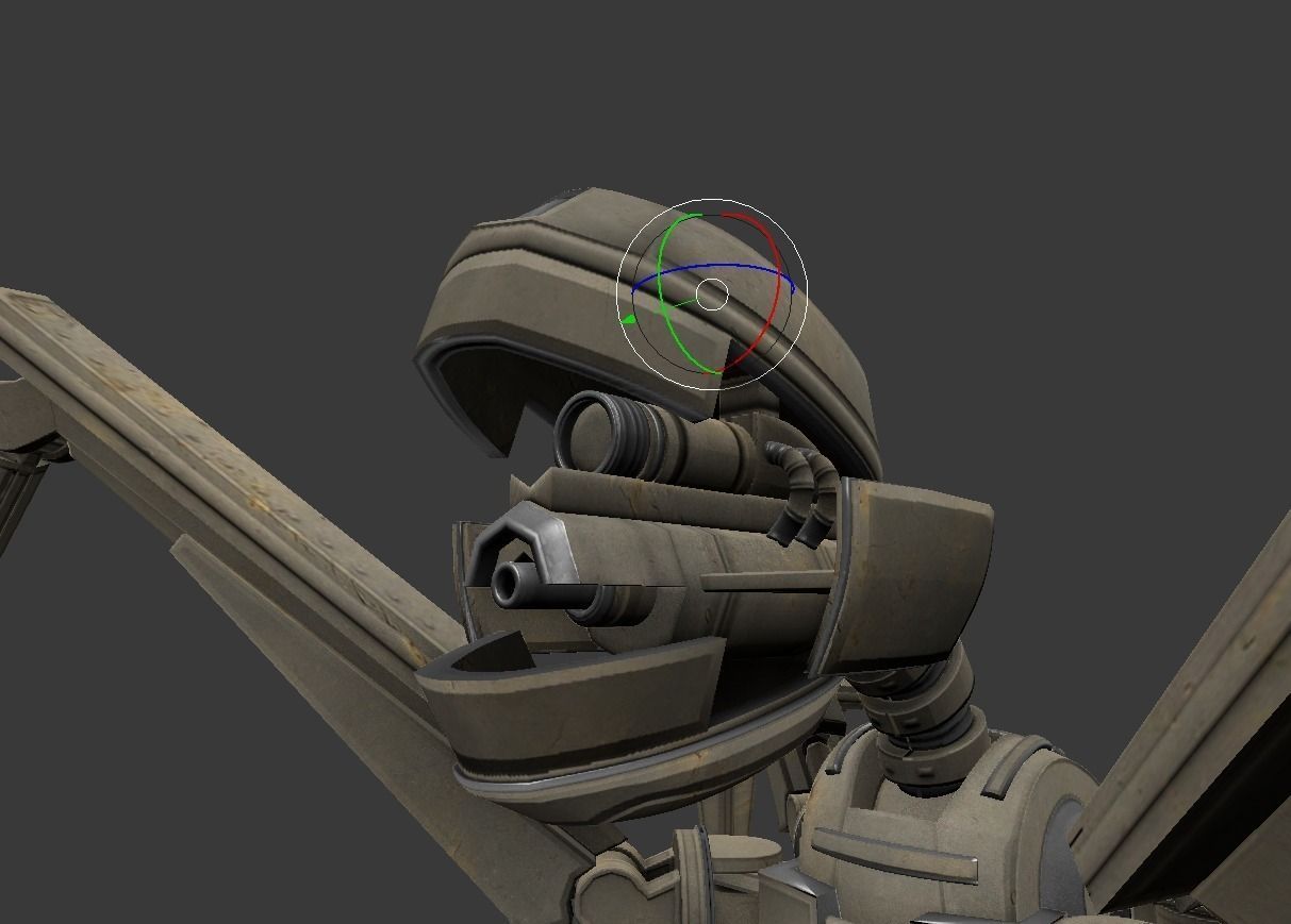 Gun Bot Free low-poly 3D model_10