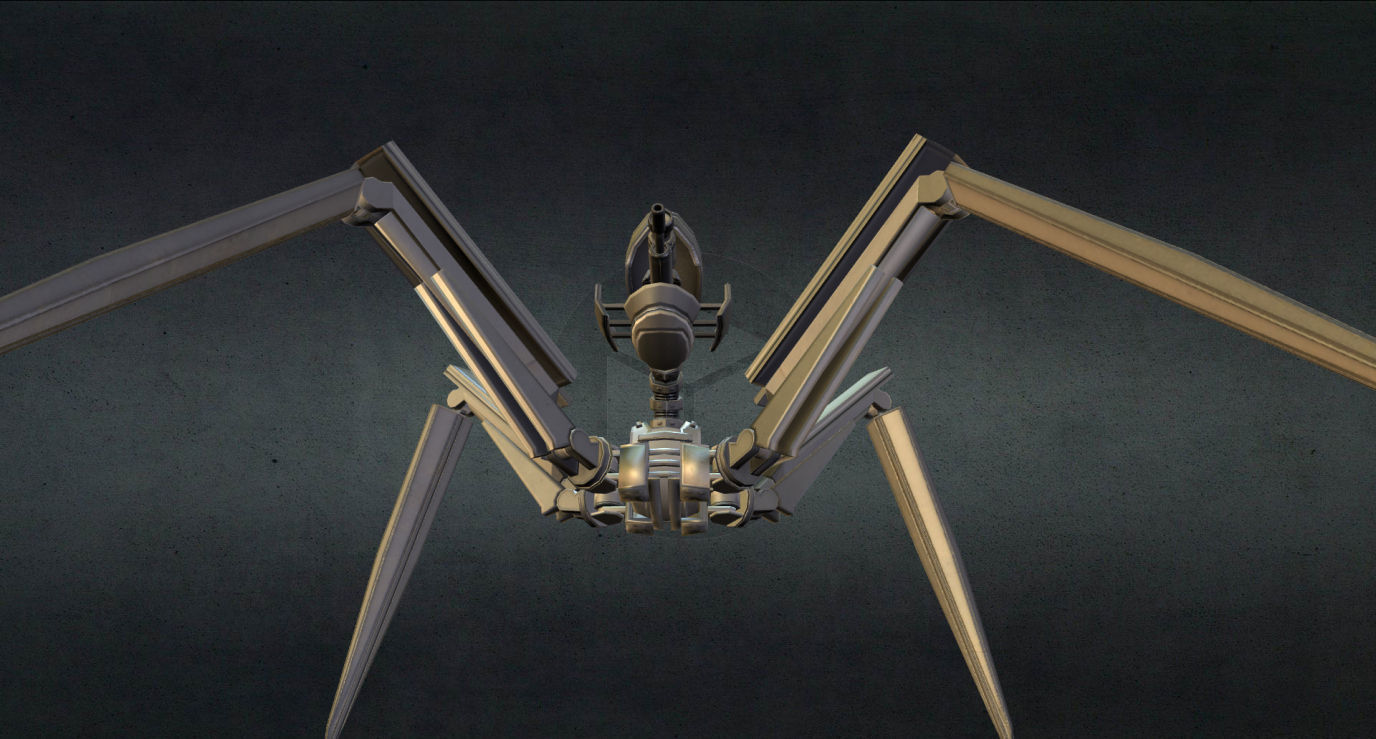 Gun Bot Free low-poly 3D model_36