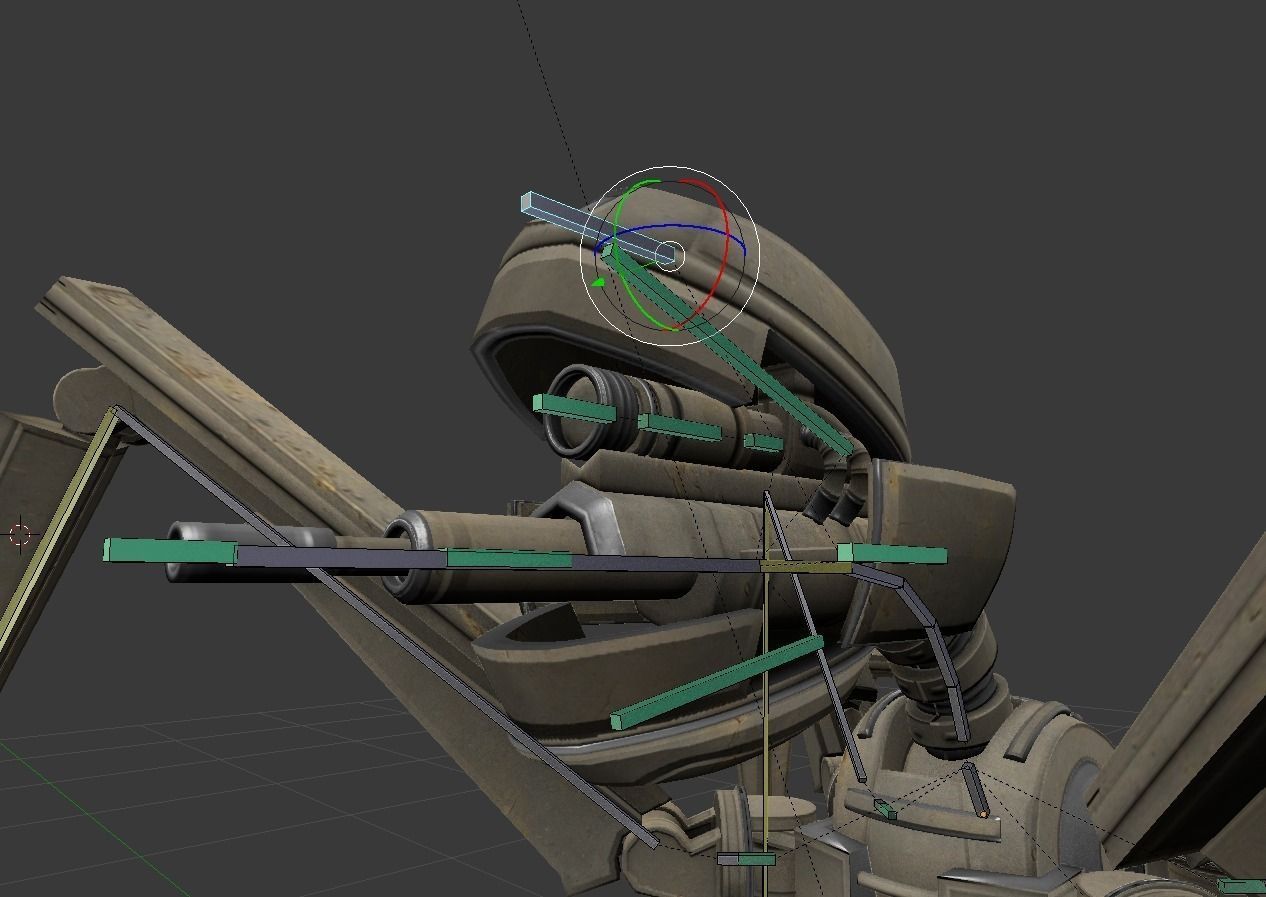 Gun Bot Free low-poly 3D model_34