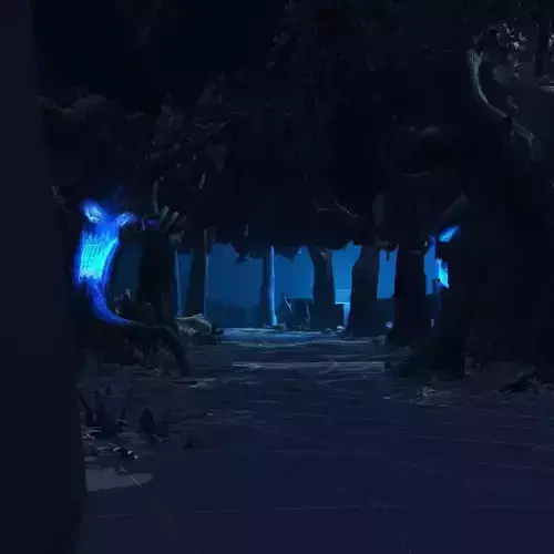 Cartoon Forest Scene 04 3D model