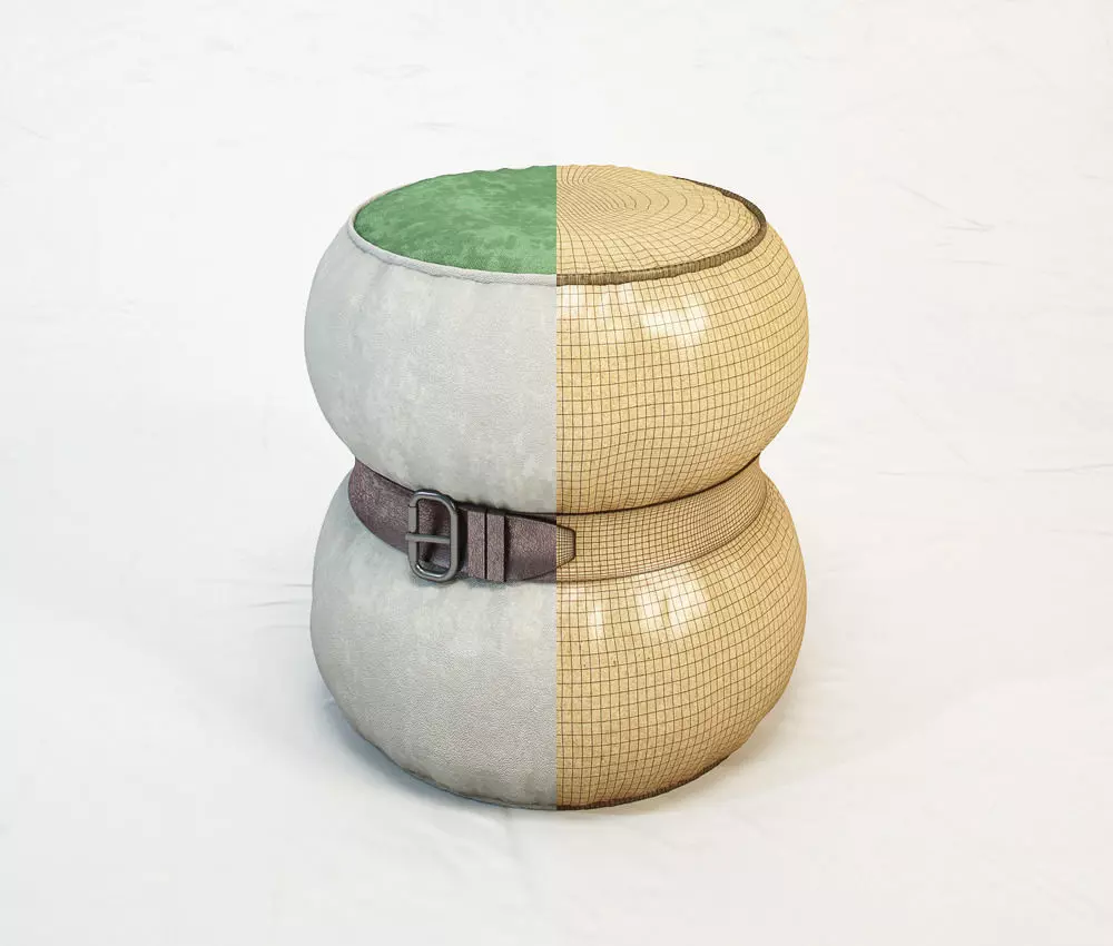 DIESEL Chubby Chic pouf S by Moroso Free 3D model_0