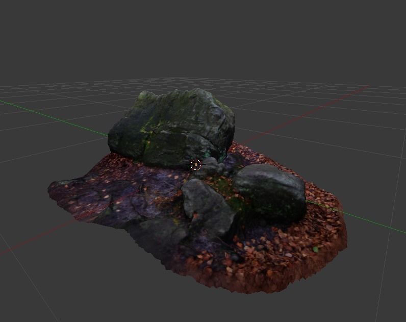 Large Scanned Sandstone Game-Ready Low-poly 3D model_1