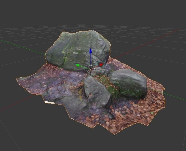 Large Scanned Sandstone Game-Ready Low-poly 3D model_5