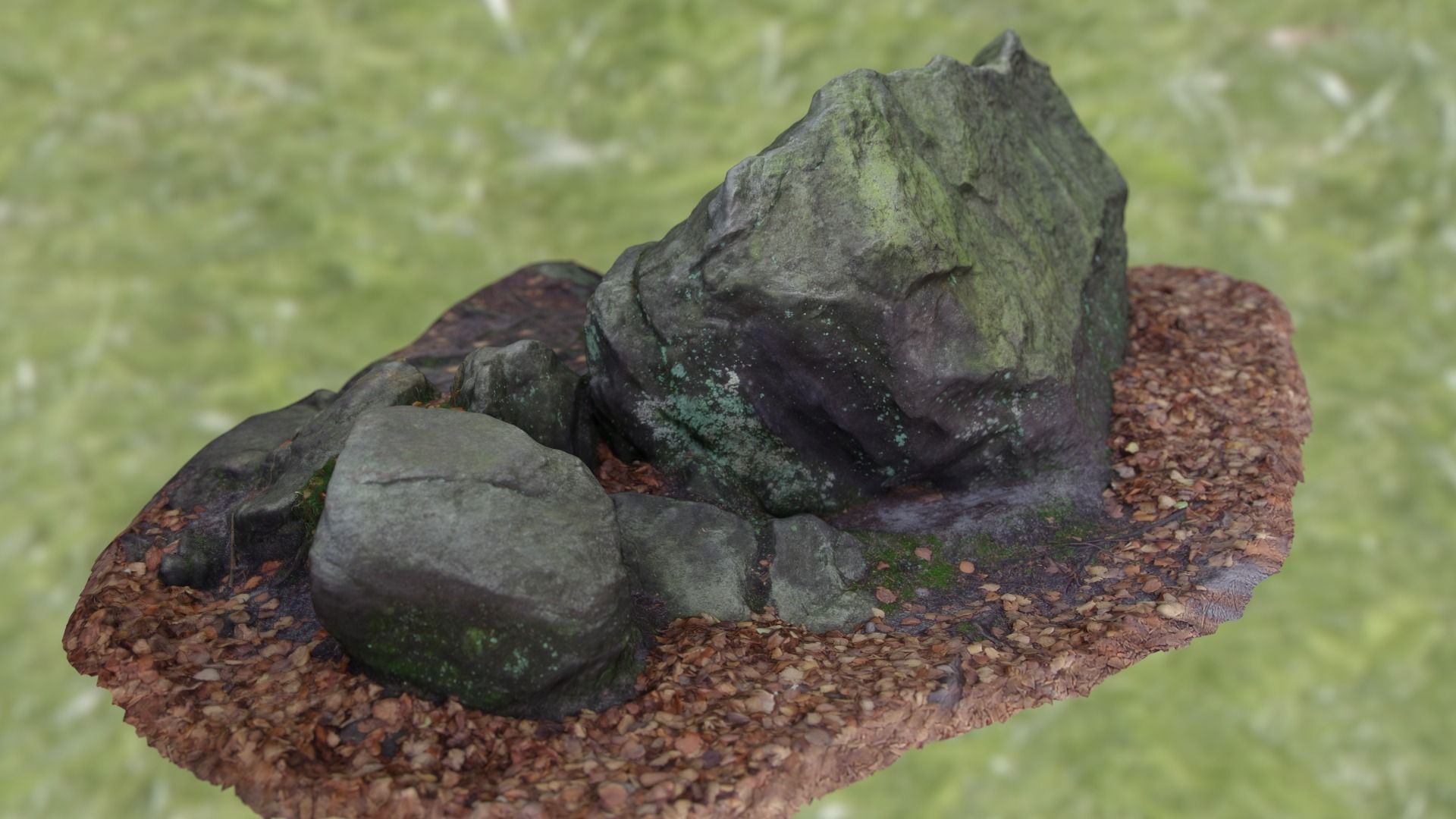 Large Scanned Sandstone Game-Ready Low-poly 3D model_0