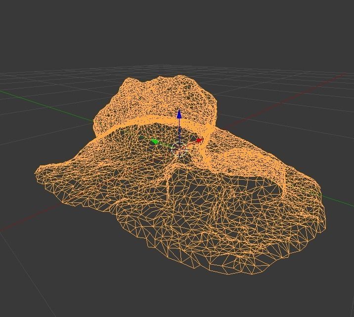 Large Scanned Sandstone Game-Ready Low-poly 3D model_4