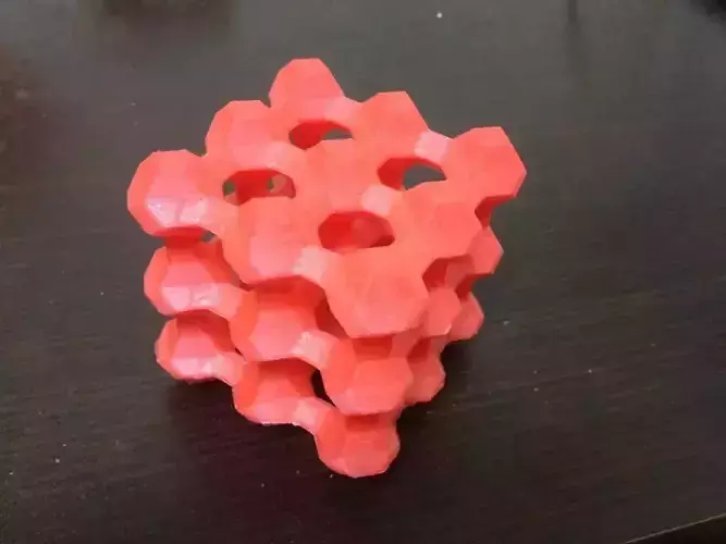 Large LTA-type Zeolite 3D print model